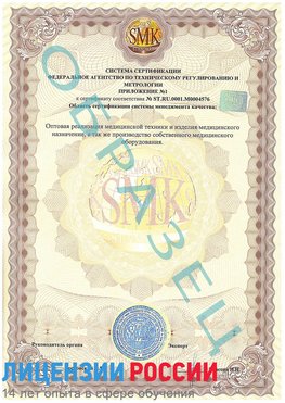 Образец сертификата соответствия (приложение) Зеленоград Сертификат ISO 13485