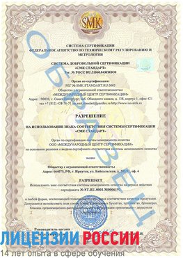 Образец разрешение Зеленоград Сертификат ISO 50001