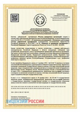 Приложение к сертификату для ИП Зеленоград Сертификат СТО 03.080.02033720.1-2020